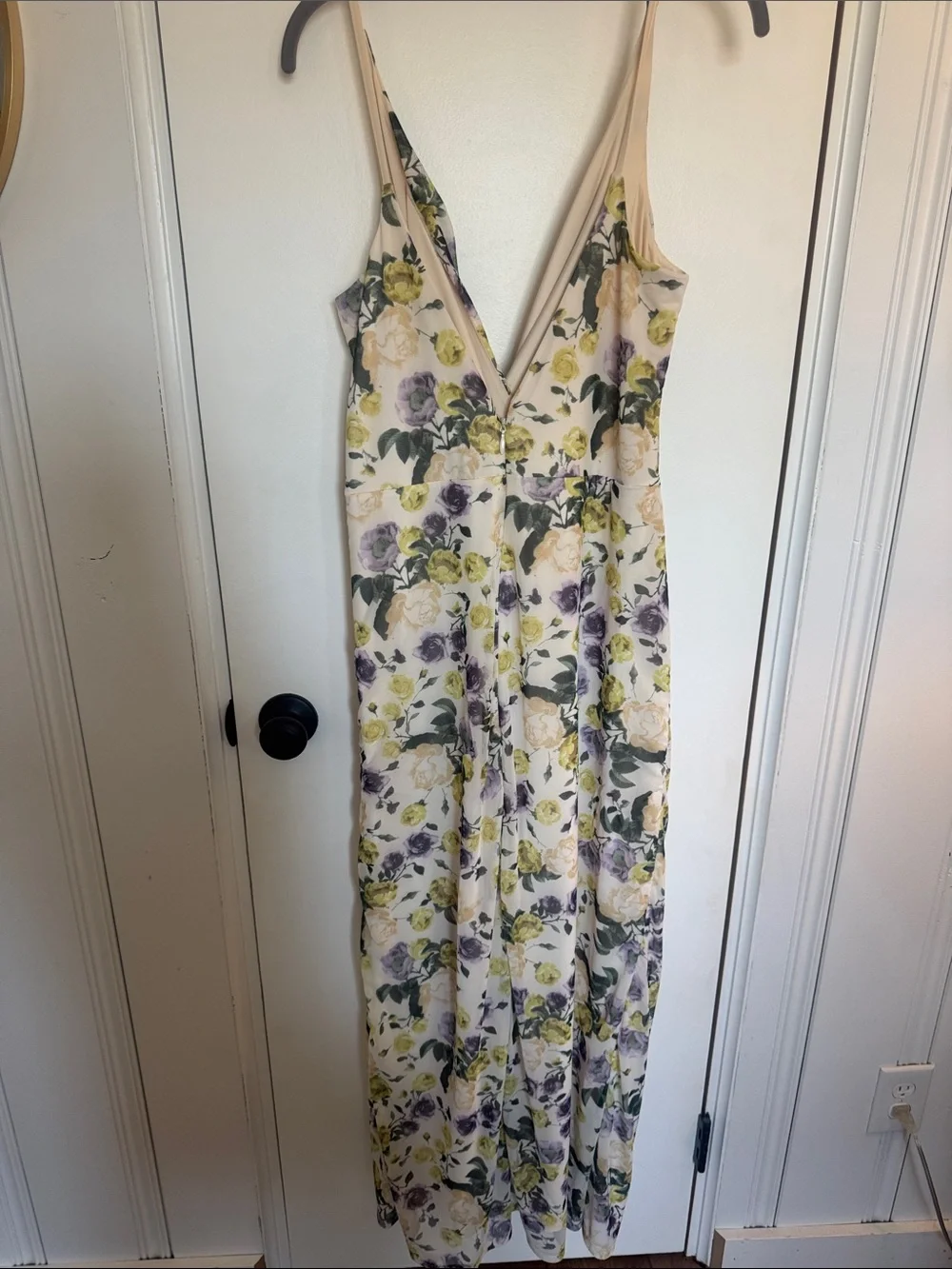 Abercrombie & Fitch | Floral Maxi Dress in Cream and Yellow | XL